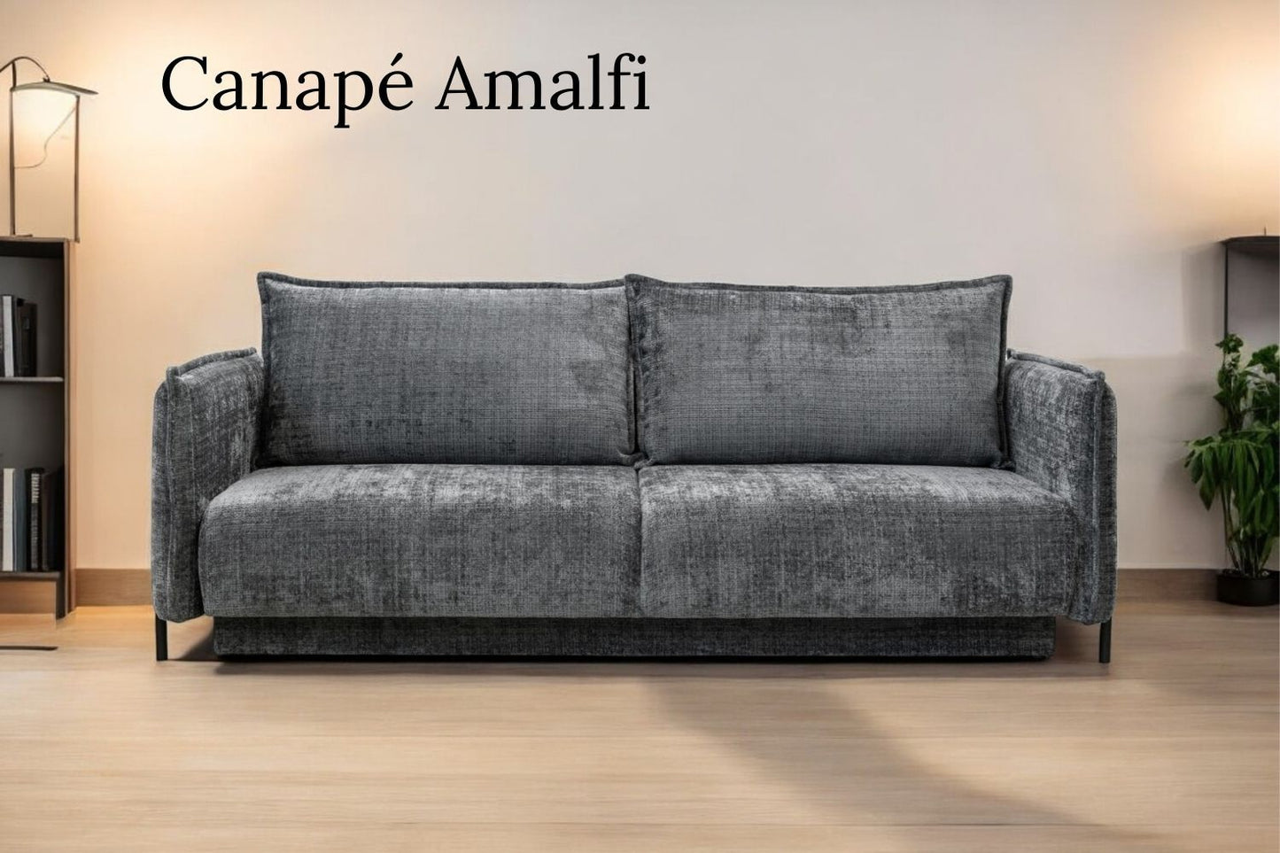 CANAPÉ « AMALFI » CONVERTIBLE GRIS