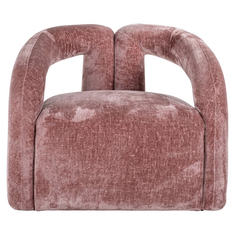 FAUTEUIL "DANA" CHENILLE ROSE RICHMOND INTERIORS