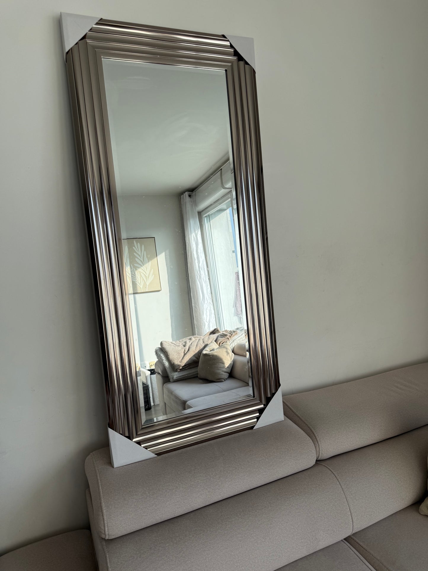 MIROIR « ANATOL » DORÉ OU ARGENTÉ