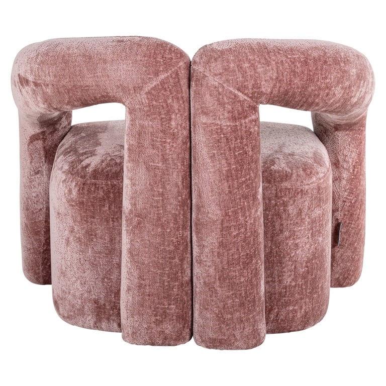 FAUTEUIL "DANA" CHENILLE ROSE RICHMOND INTERIORS
