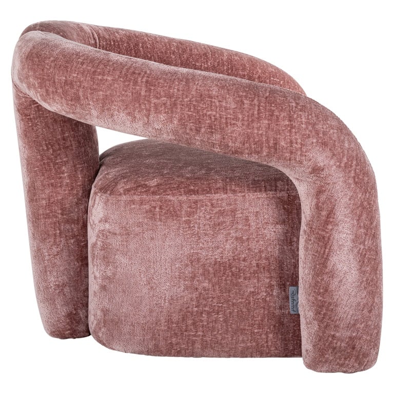 FAUTEUIL "DANA" CHENILLE ROSE RICHMOND INTERIORS