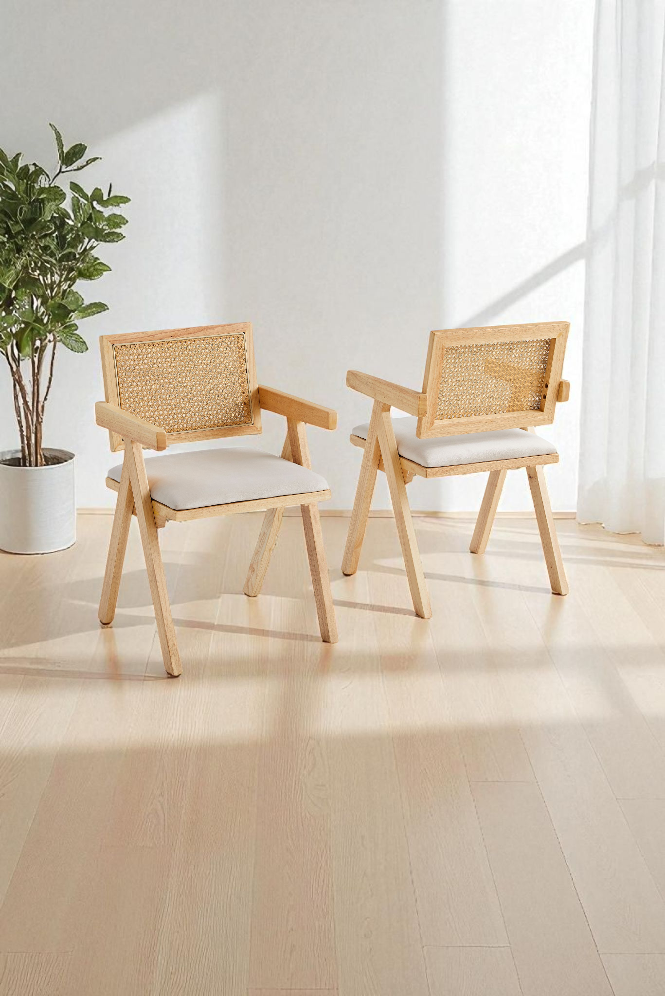 LOT DE 2 CHAISES « ROTINA »