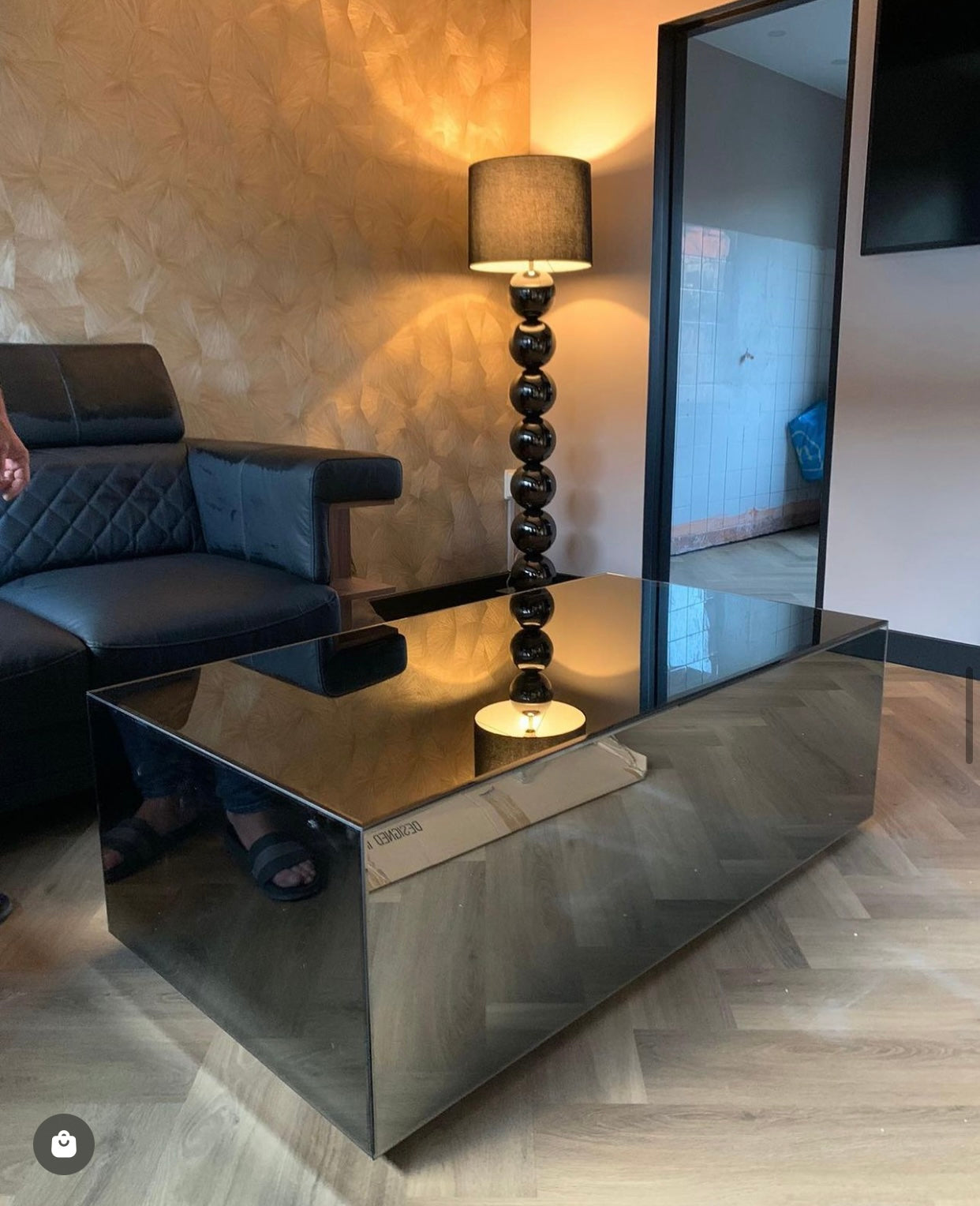 TABLE BASSE MIROIR « RACHEL »