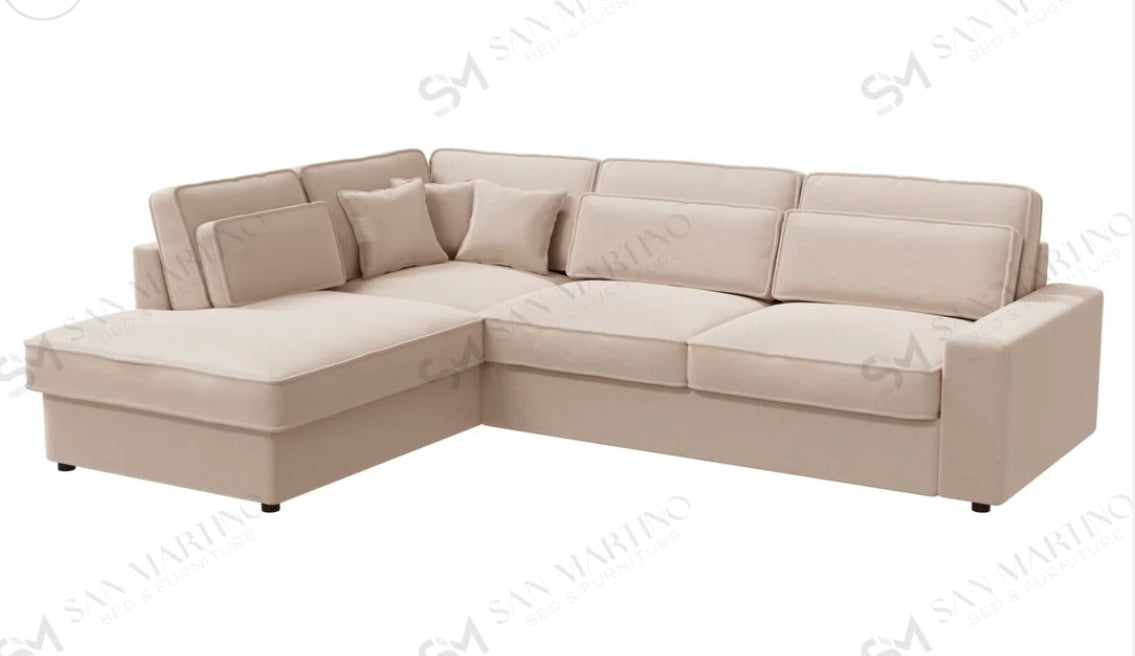 CANAPÉ « LEXUS » VELOURS BEIGE