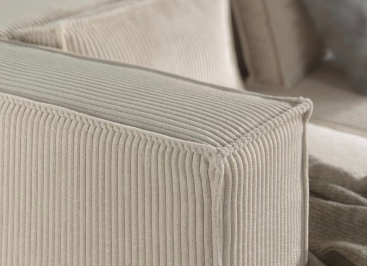 CANAPÉ "PARIS" VELOURS BEIGE CONVERTIBLE