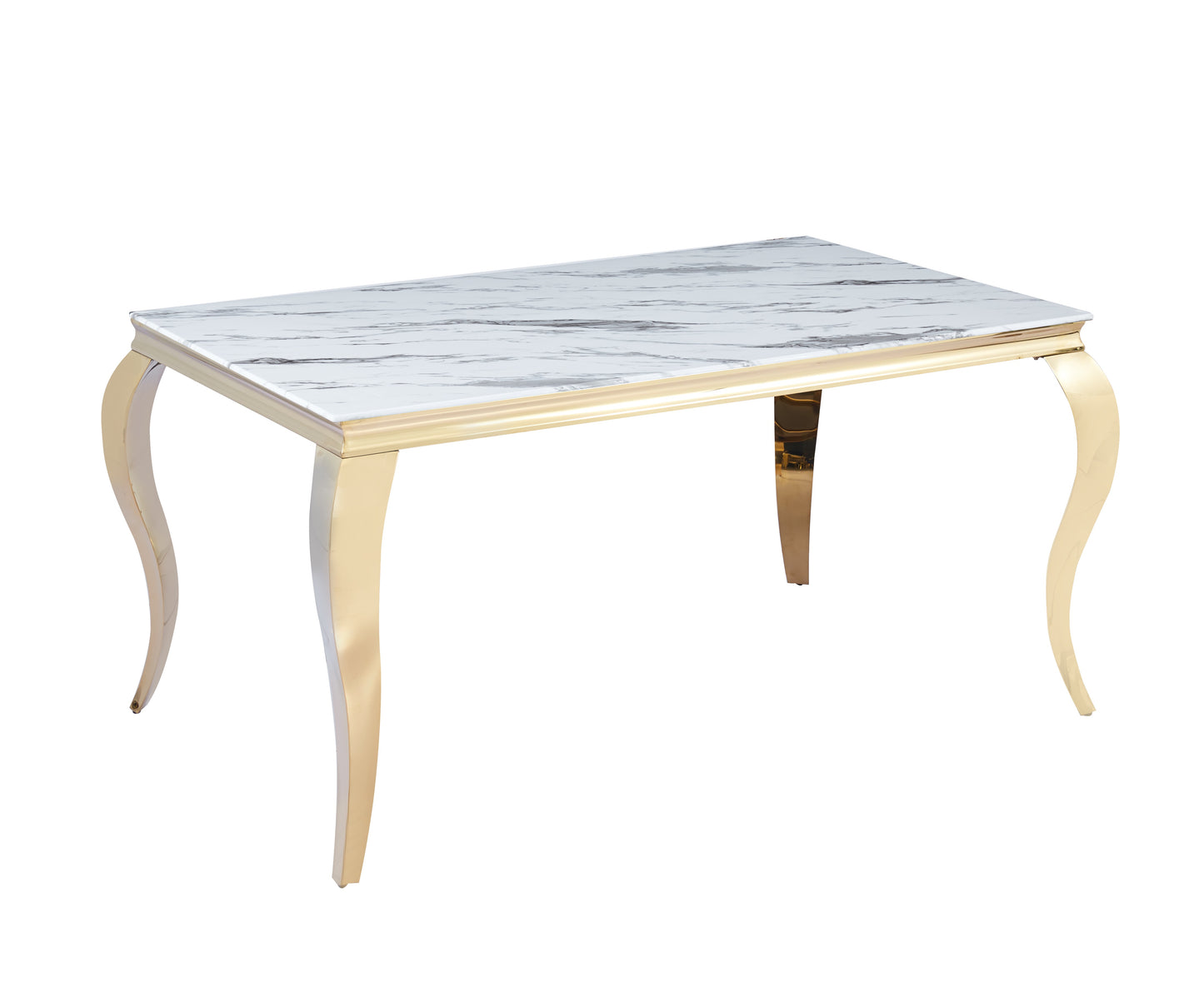 TABLE À MANGER « BAROQUE »DORÉ