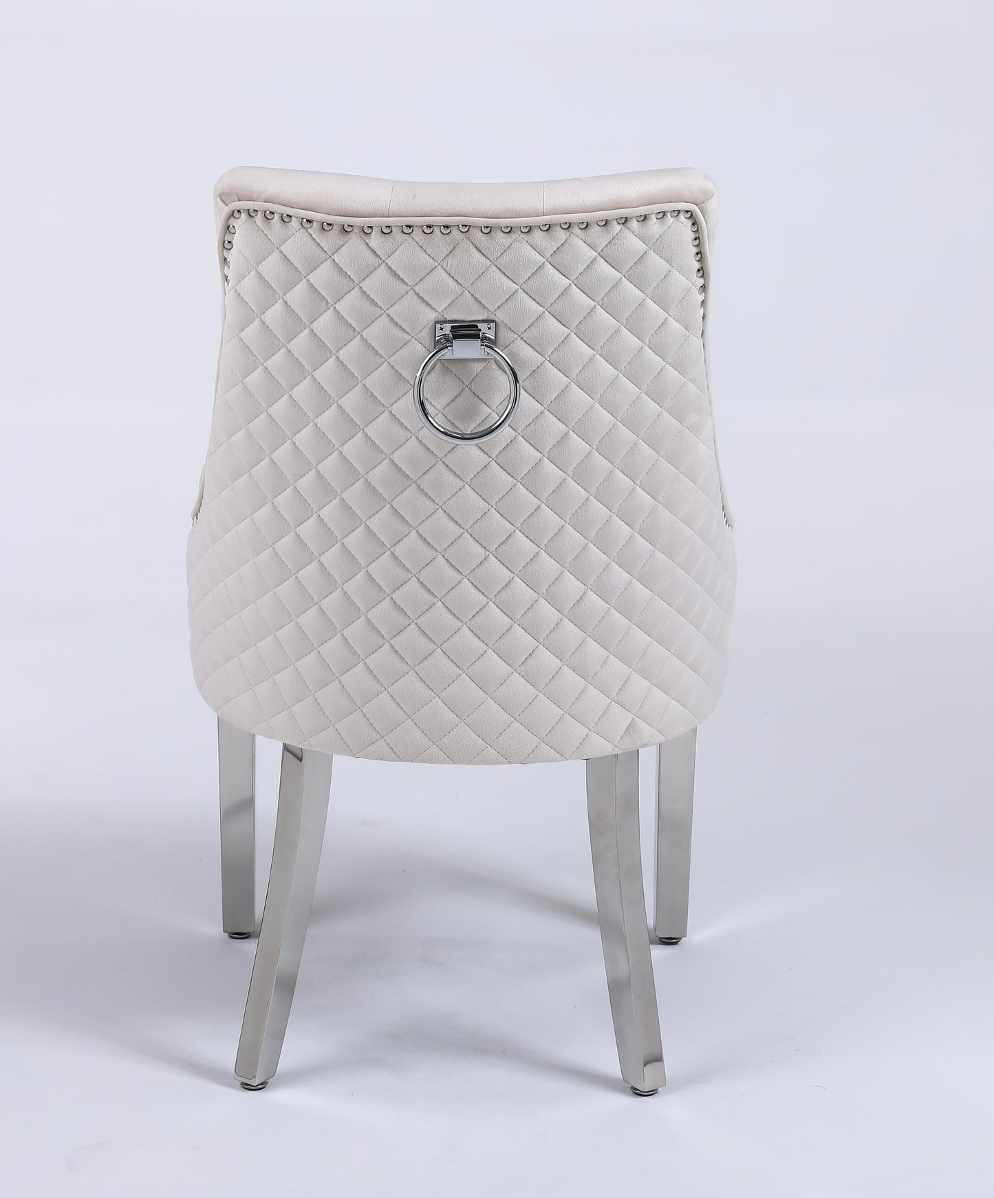 LOT DE 2 CHAISES « ANNEAU »BEIGE