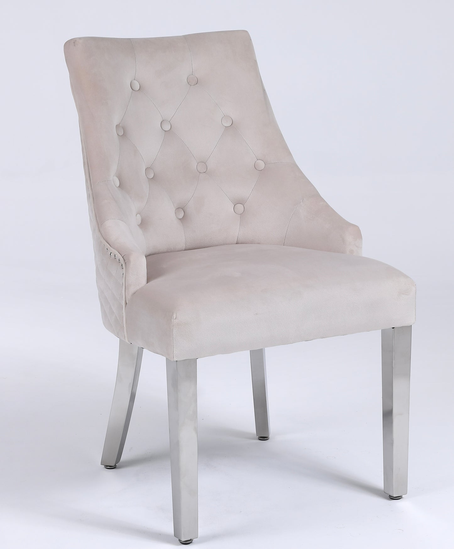 LOT DE 2 CHAISES « ANNEAU »BEIGE