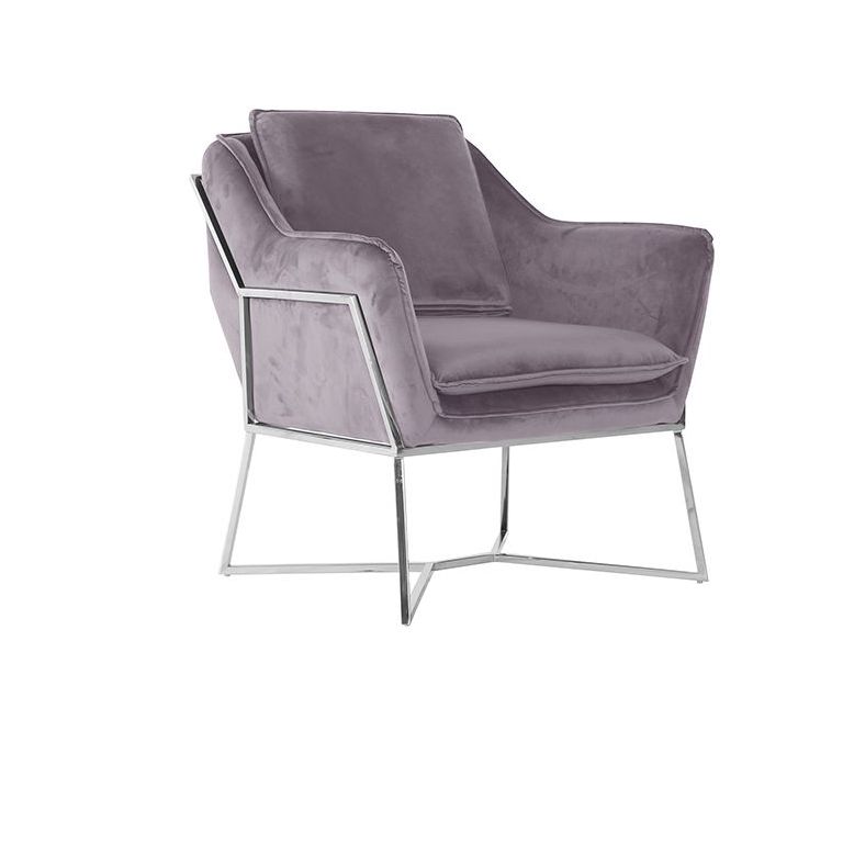 FAUTEUIL "FOGGIA" ARGENTÉ