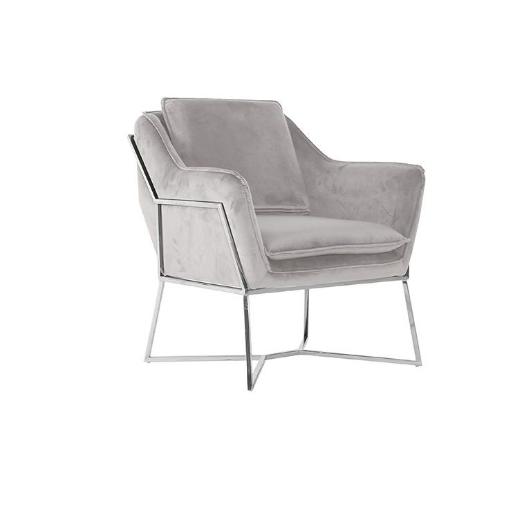 FAUTEUIL "FOGGIA" ARGENTÉ