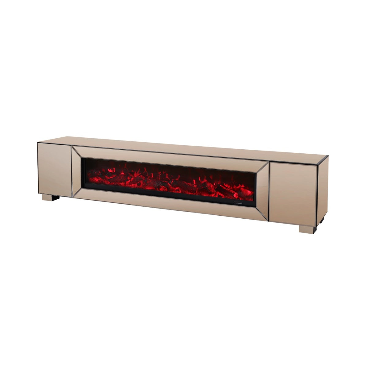 MEUBLE TV CHEMINÉE "AJLA" MIROIR