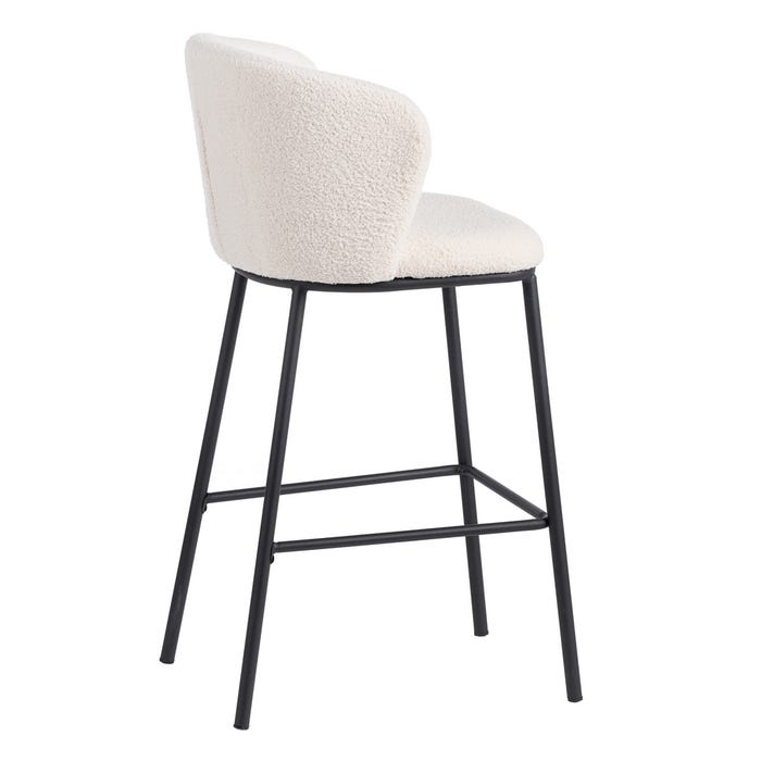 TABOURET DE BAR "LILLE" ÉCRU