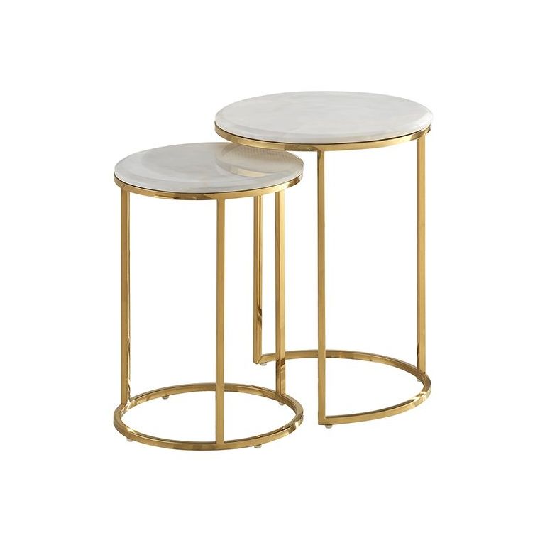 TABLES D'APPOINT "BOLOGNA" MARBRE VÉRITABLE