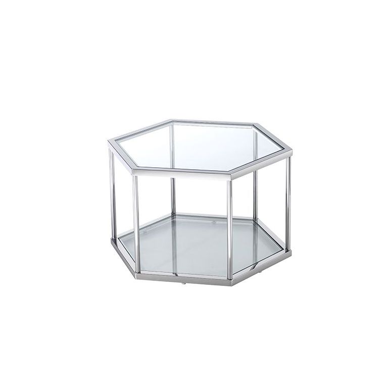 TABLE BASSE "CAPRI" ARGENTÉ