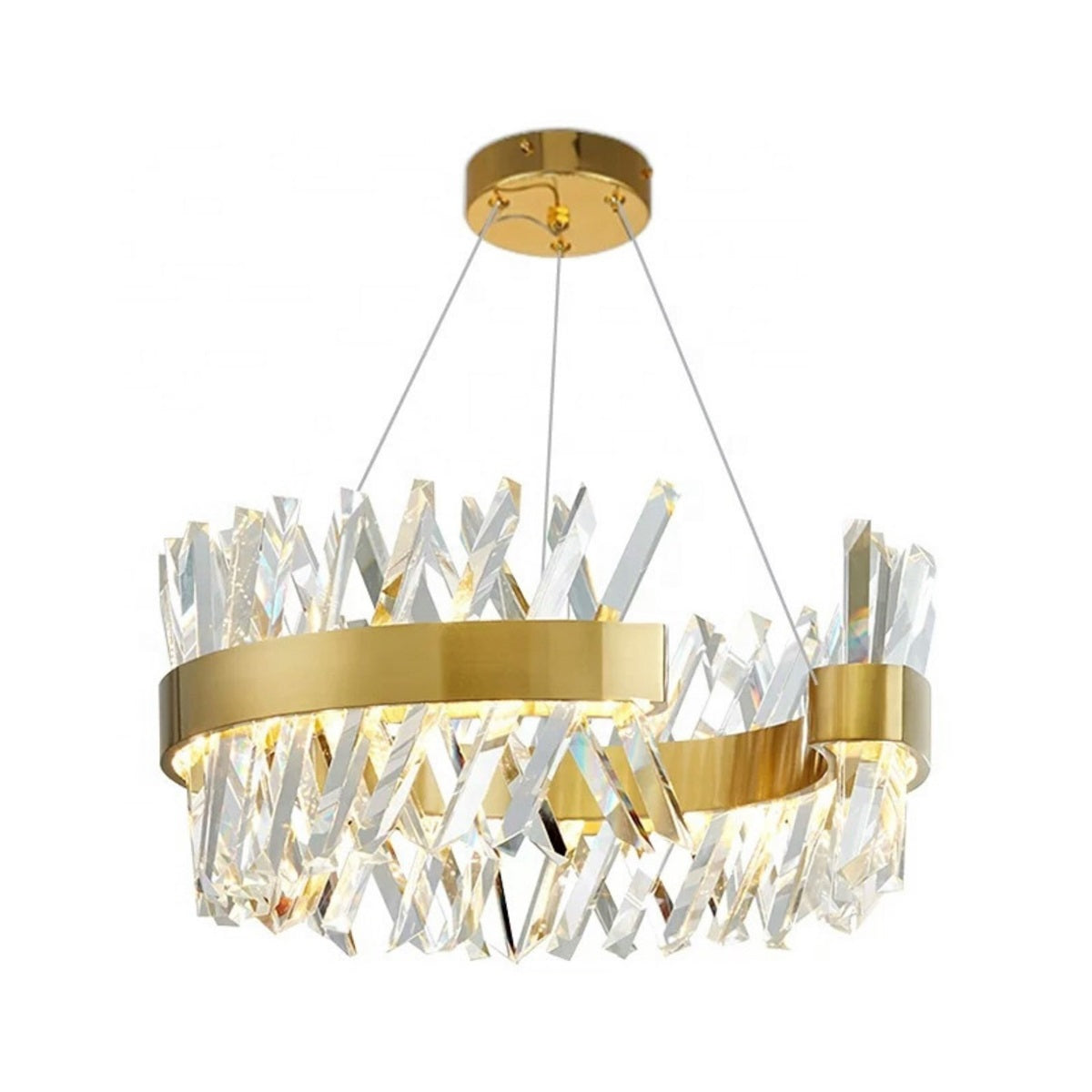 LUSTRE "MANHATTAN" DORÉ