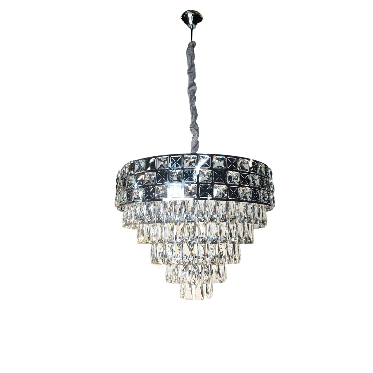 LUSTRE "IMPÉRIAL" ARGENTÉ
