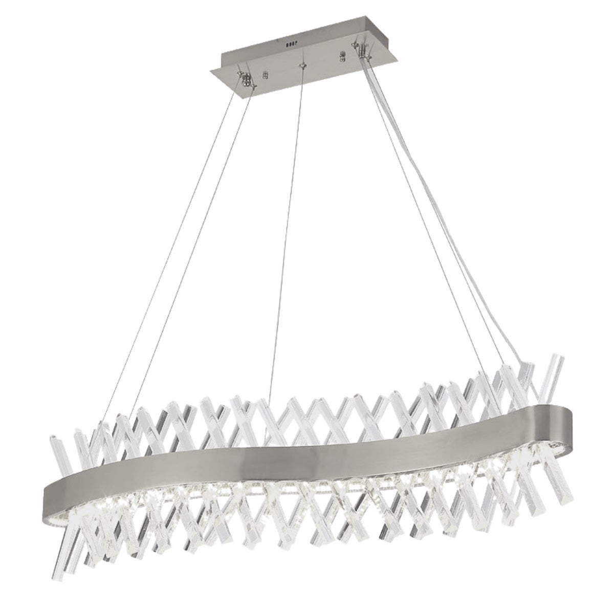 LUSTRE "BROOKLYN" ARGENTÉ