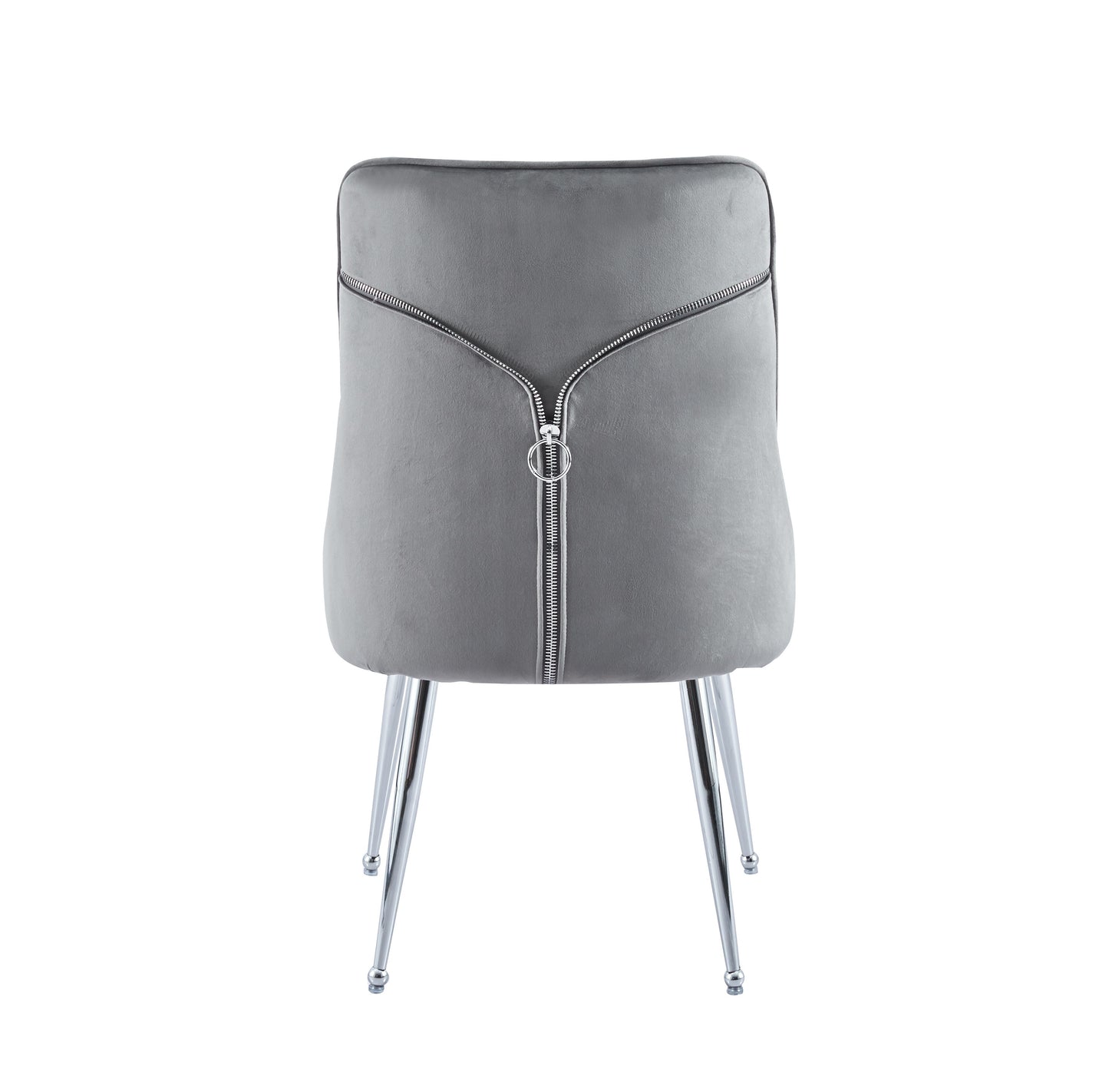 LOT DE 2 CHAISES "ZIP" VELOURS