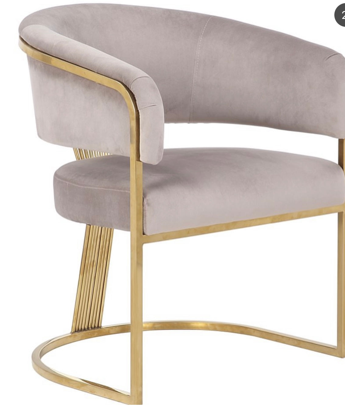 LOT DE 2 CHAISES "BRITANY » DORÉ OU ARGENTÉ