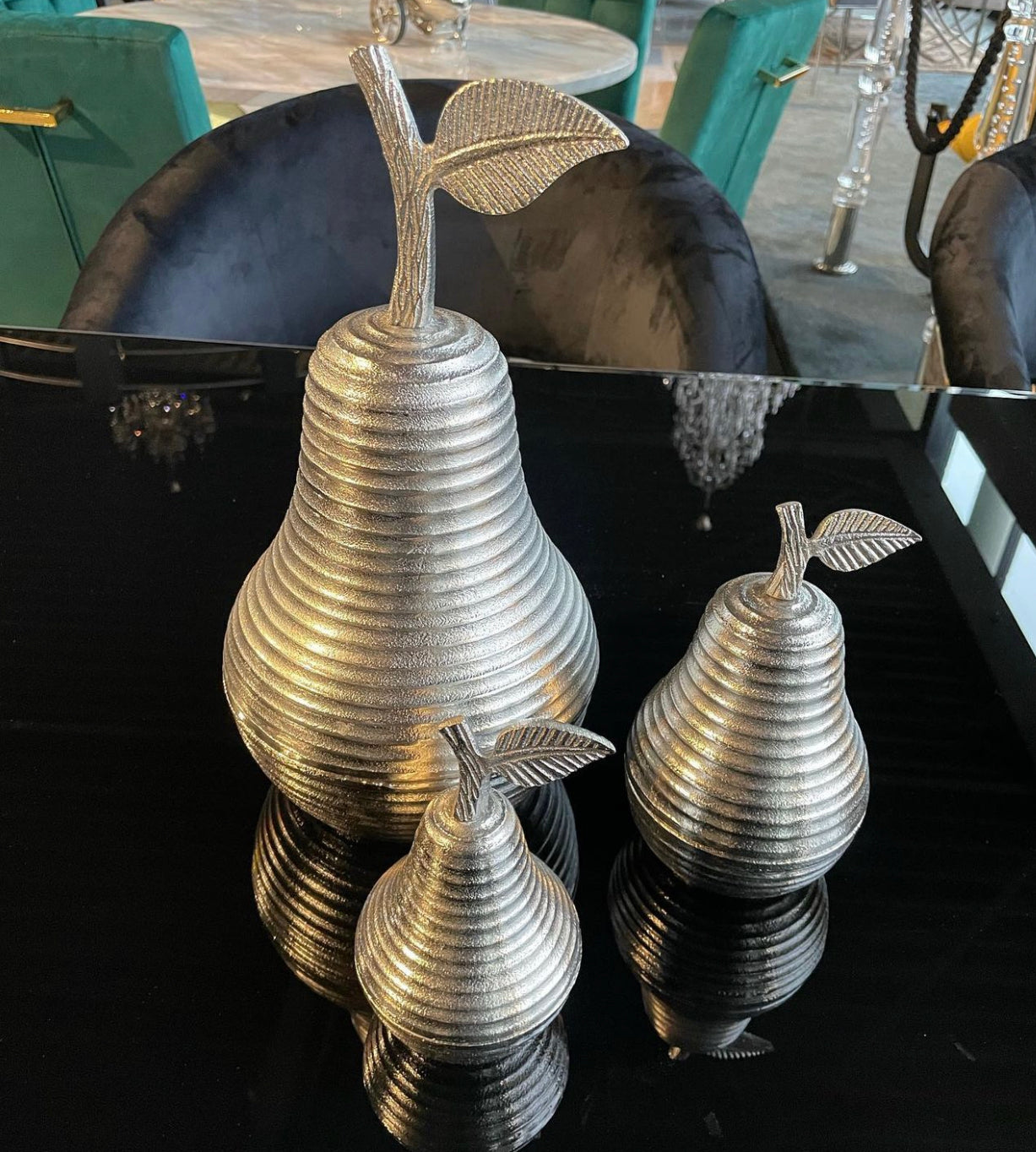 SET DE 3 POIRES ARGENTÉS