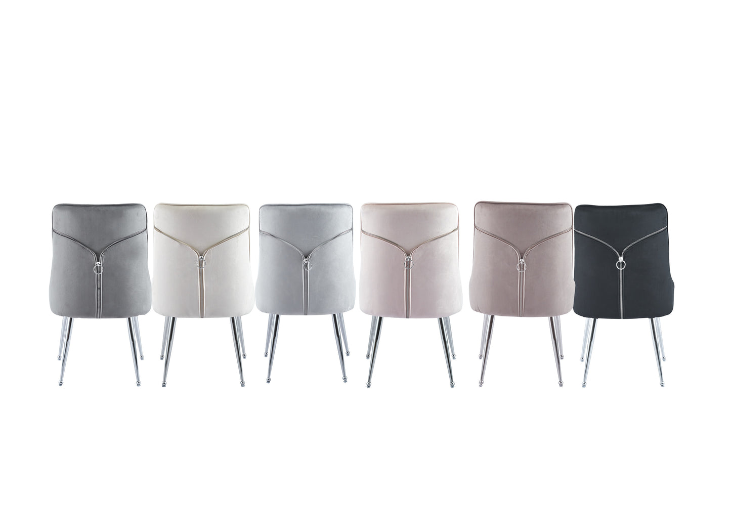 LOT DE 2 CHAISES "ZIP" VELOURS