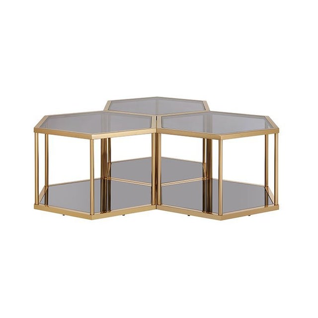 TABLE BASSE "CAPRI" DORÉ