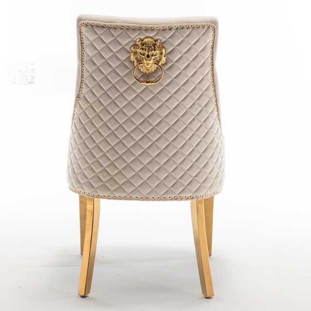 LOT DE 2 CHAISES "LION"