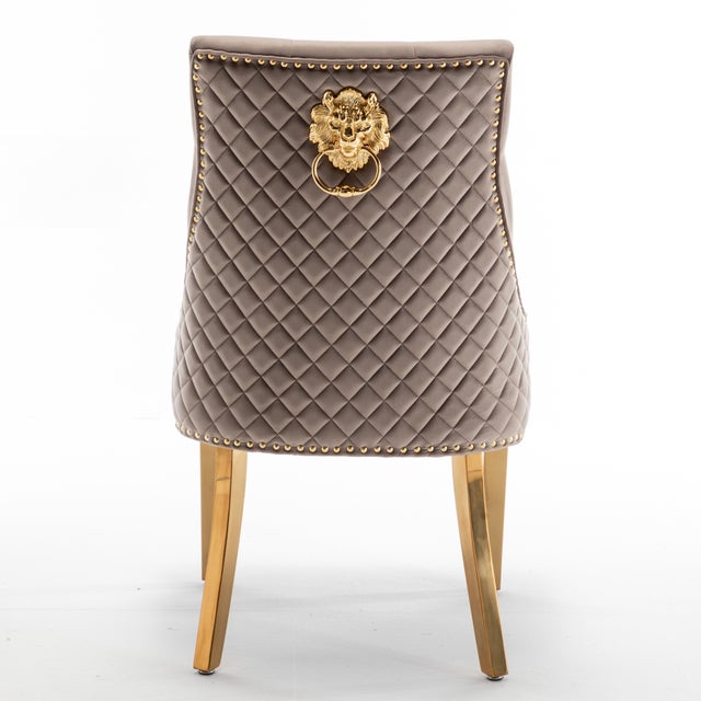 LOT DE 2 CHAISES "LION"