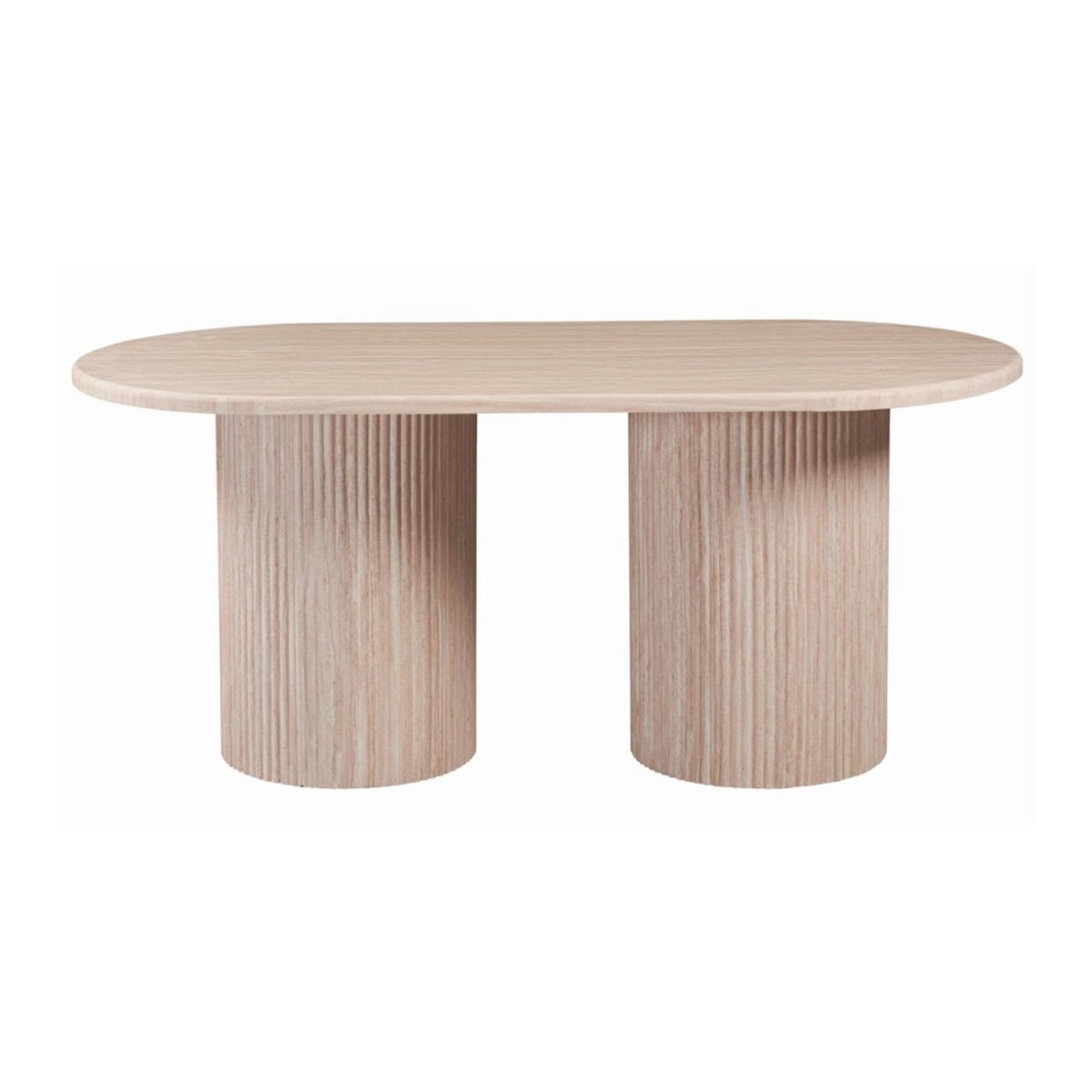 TABLE À MANGER "FLINSTONE" OVALE