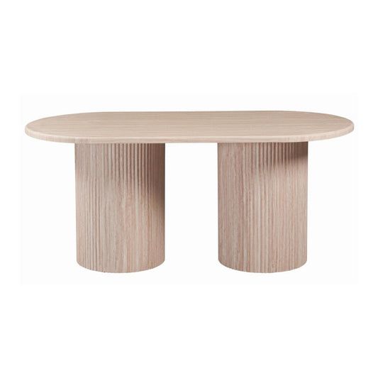 TABLE À MANGER "FLINSTONE" OVALE