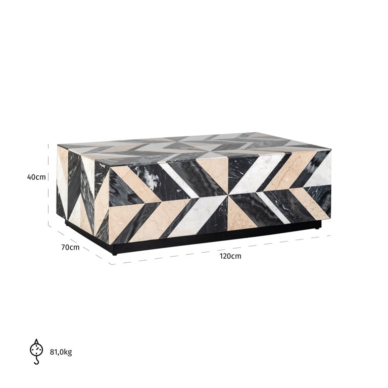 TABLE BASSE "ROSTELLI" RICHMOND INTERIORS