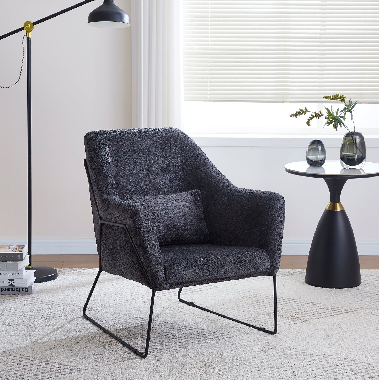 FAUTEUIL « BASKA » TAUPE,ECRU OU ANTHRACITE