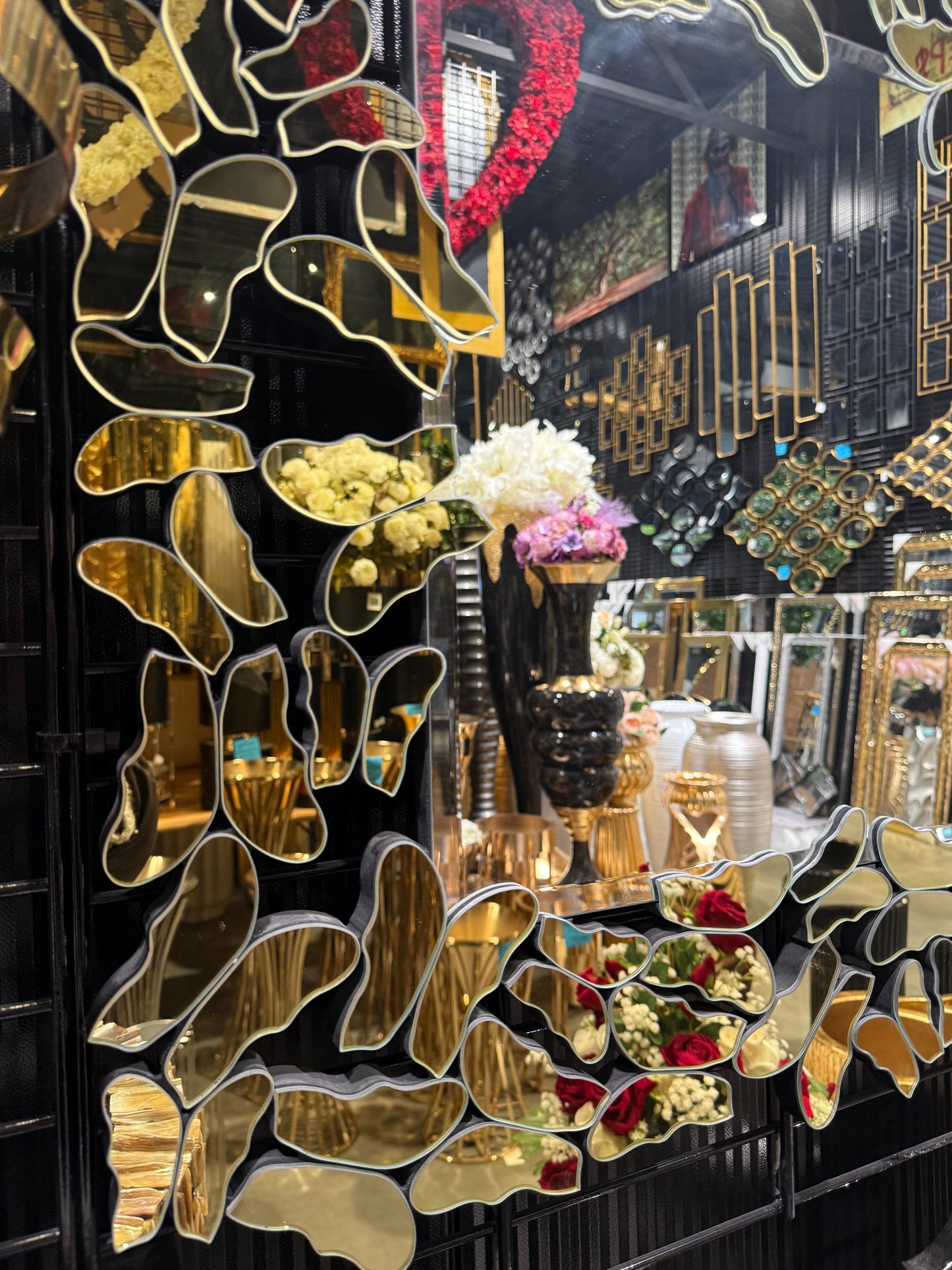 MIROIR « BUTTERFLY » DORÉ