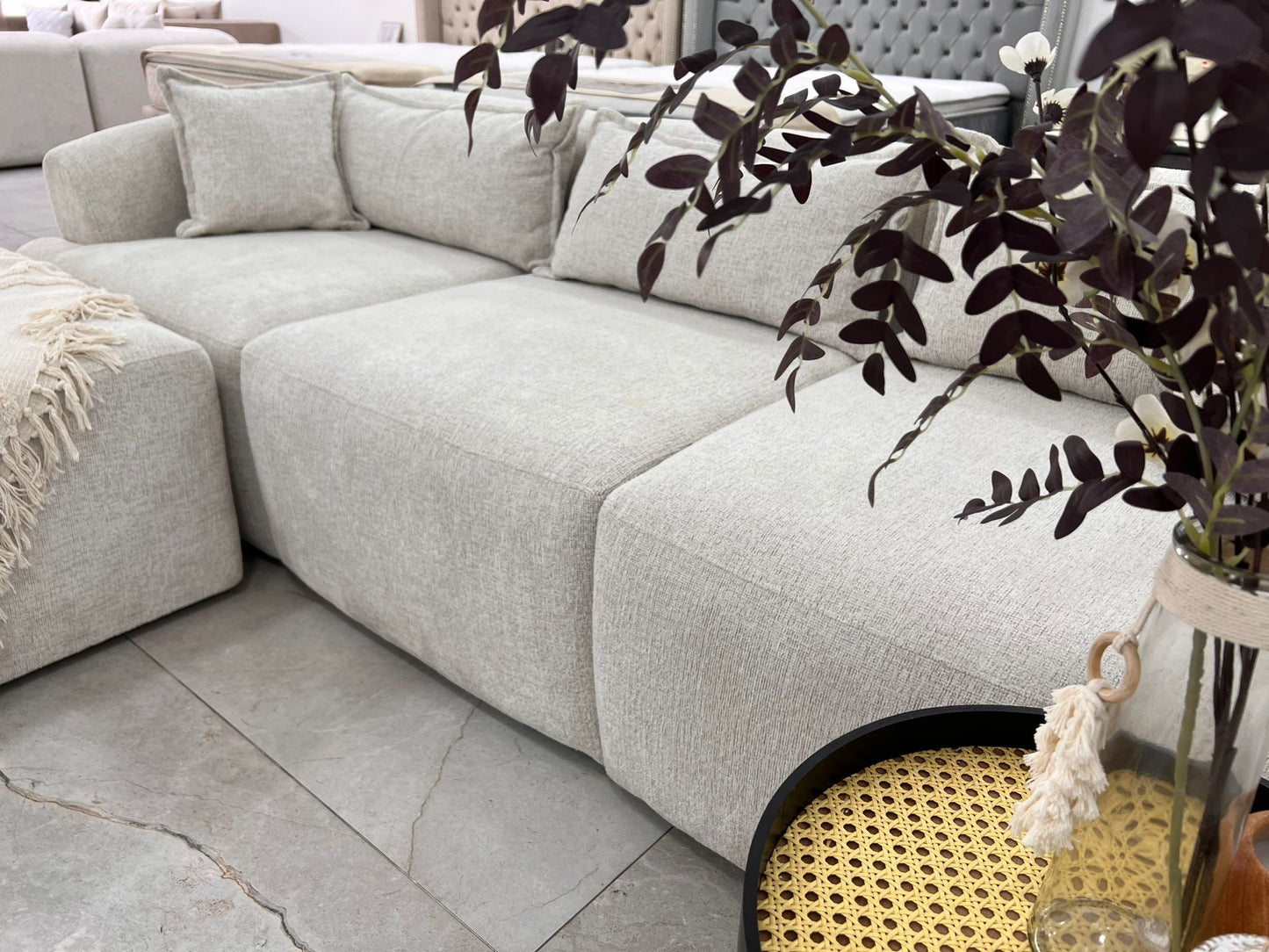 CANAPÉ «MILA » CHENILLE MODULABLE