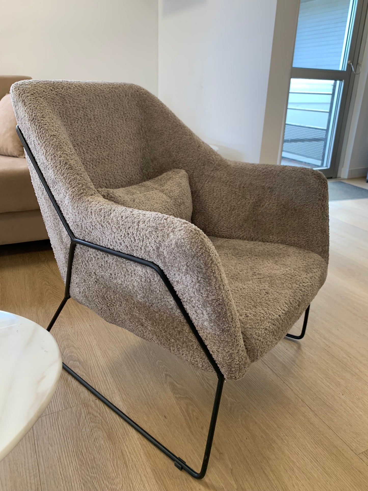 FAUTEUIL « BASKA » TAUPE,ECRU OU ANTHRACITE