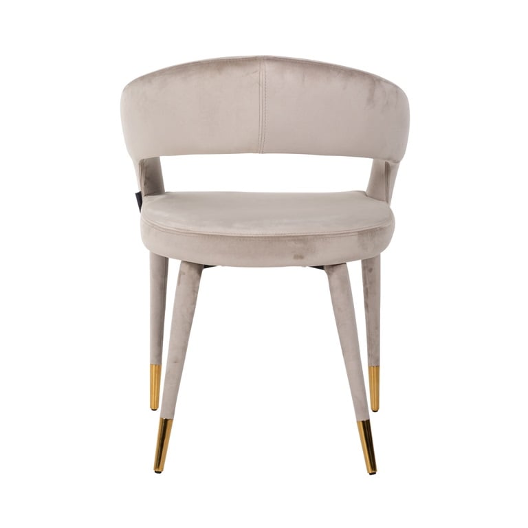 CHAISE "GIA" VELOURS BEIGE RICHMOND INTERIORS