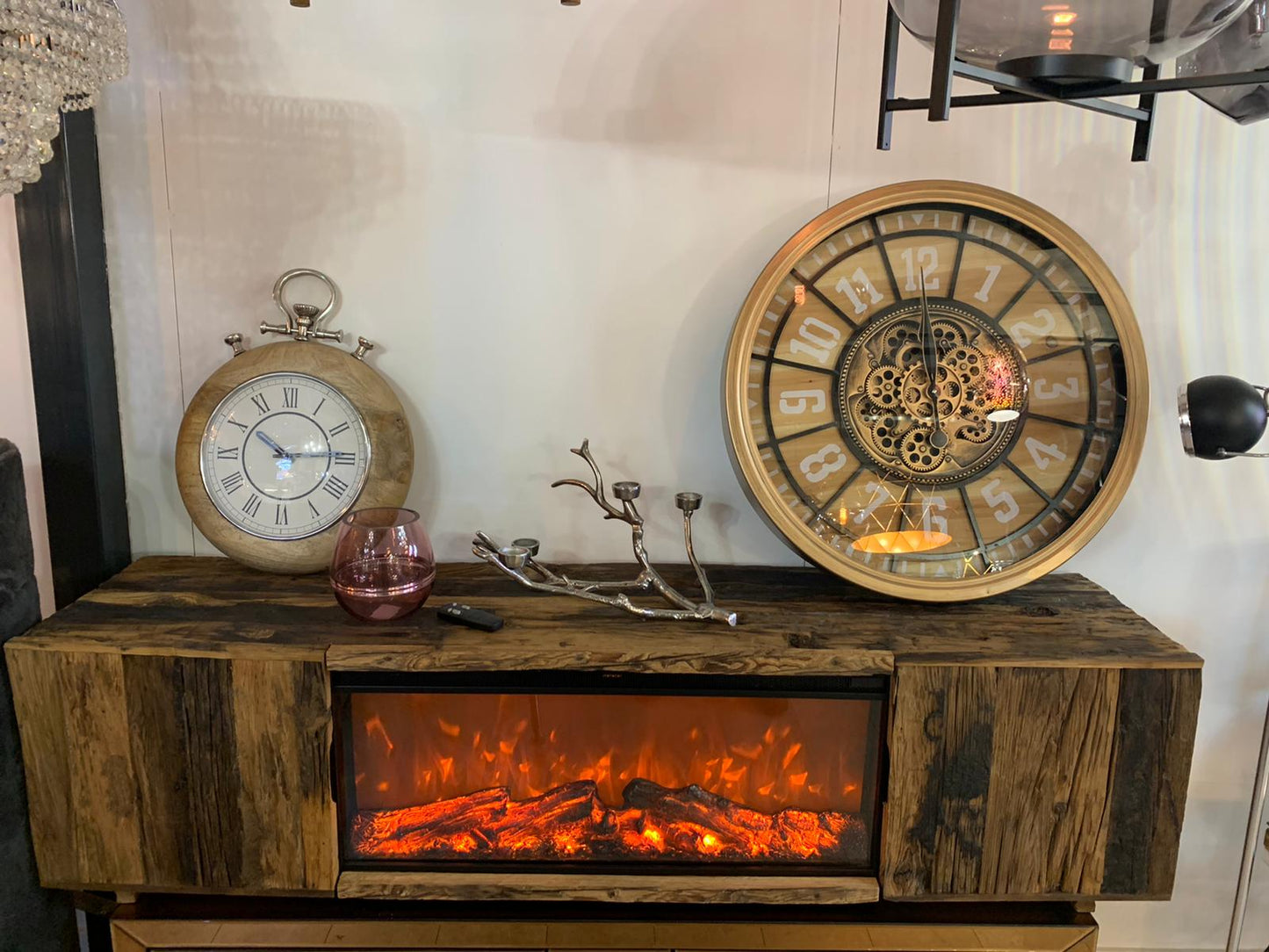 MEUBLE TV CHEMINÉE "WOOD"