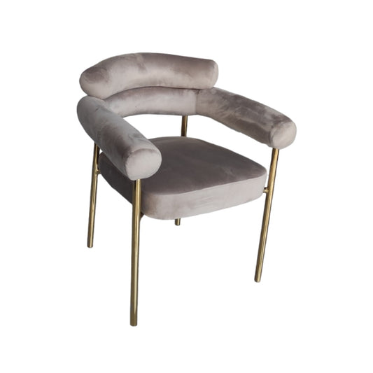 CHAISE "CUPID" VELOURS/GOLD