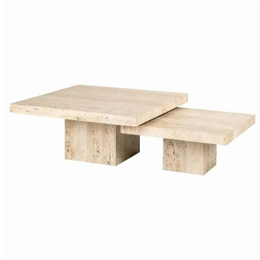 TABLE BASSE TRAVERTIN "SASSY"