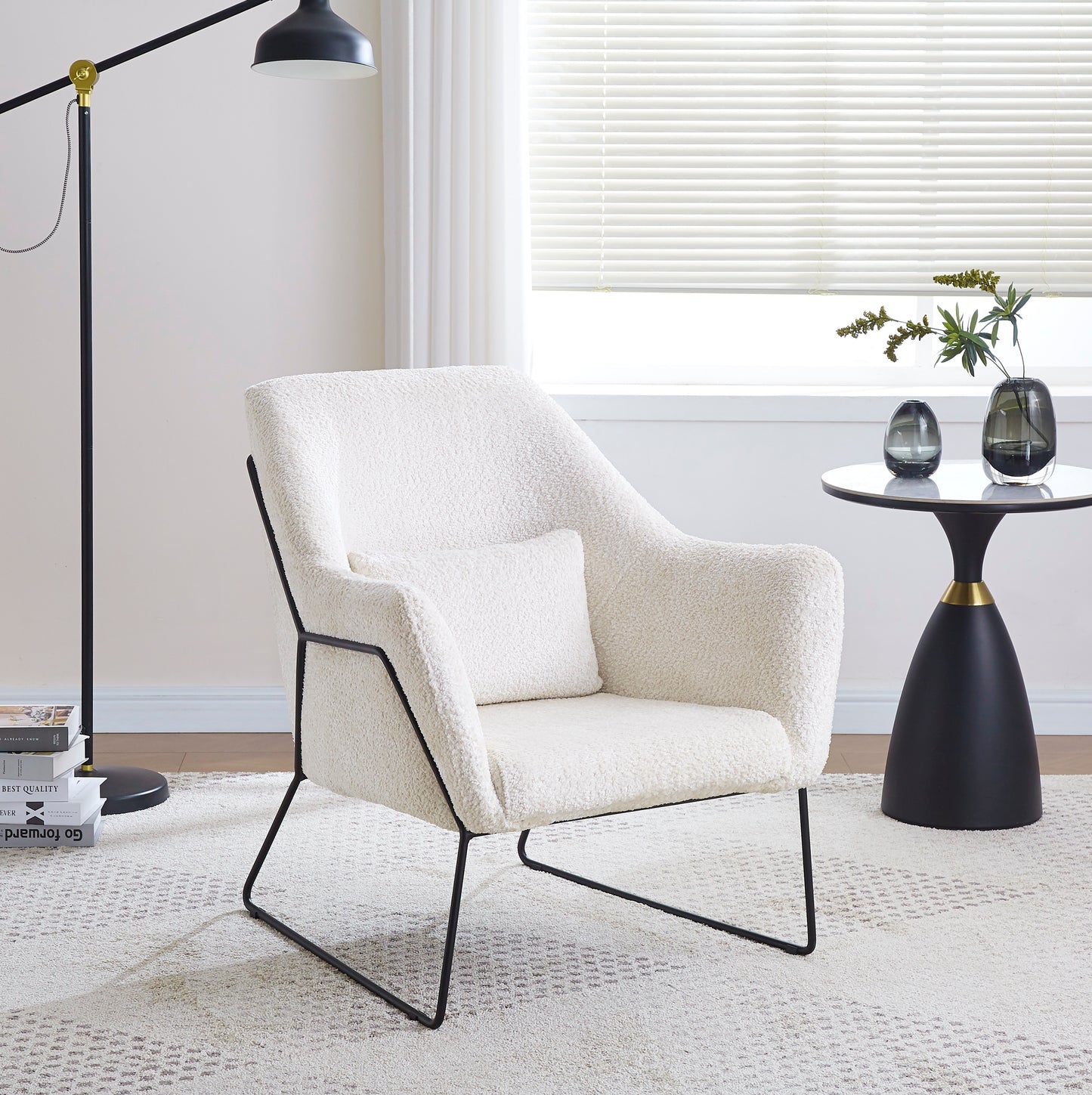 FAUTEUIL « BASKA » TAUPE,ECRU OU ANTHRACITE