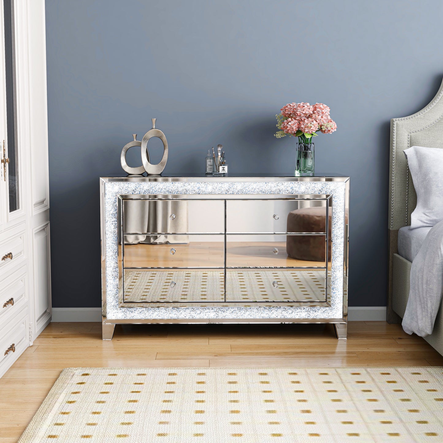 COMMODE MIROIR ET LED