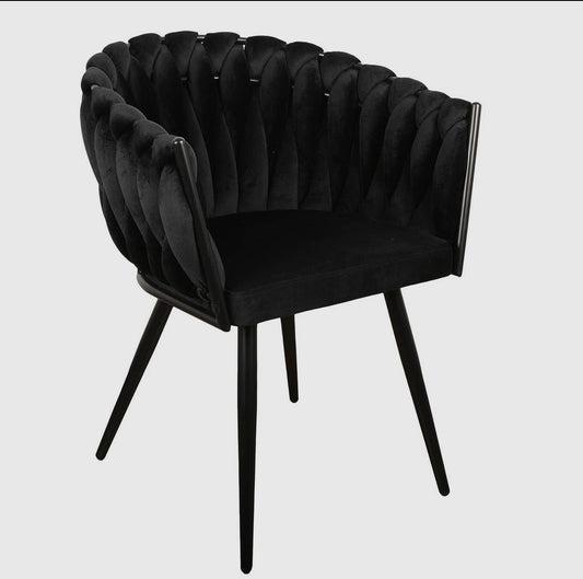 LOT DE 2 CHAISES WAVY NOIR