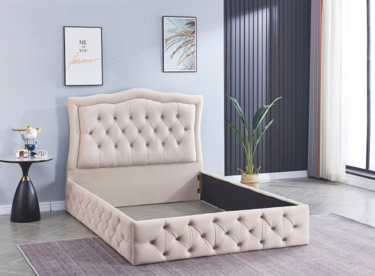 LIT "TREND" VELOURS CAPITONÉE