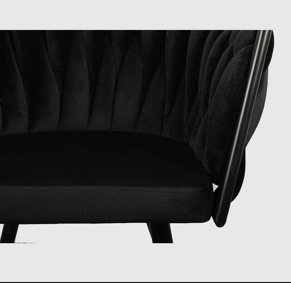 LOT DE 2 CHAISES WAVY NOIR