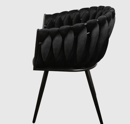 LOT DE 2 CHAISES WAVY NOIR