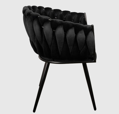 LOT DE 2 CHAISES WAVY NOIR