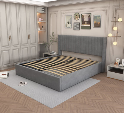 LIT COFFRE « CAMILLE » BEIGE OU GRIS