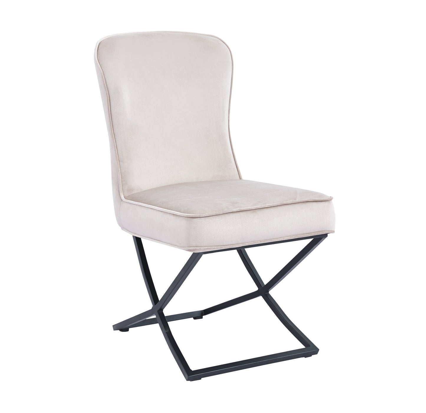 LOT DE 2 CHAISES « GABRIELLE » PIEDS NOIRS