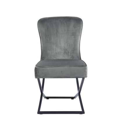 LOT DE 2 CHAISES « GABRIELLE » PIEDS NOIRS