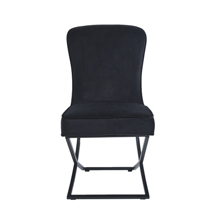 LOT DE 2 CHAISES « GABRIELLE » PIEDS NOIRS